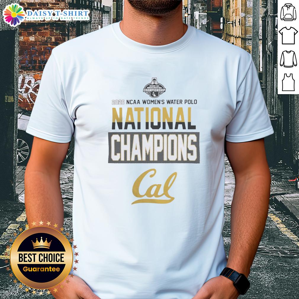 Original California Golden Bears 2026 Nc Women's Water Polo National Champions T-Shirt Original California Golden Bears 2026 NCAA Womens Water Polo National Champions T-Shirt in blue and gold design.