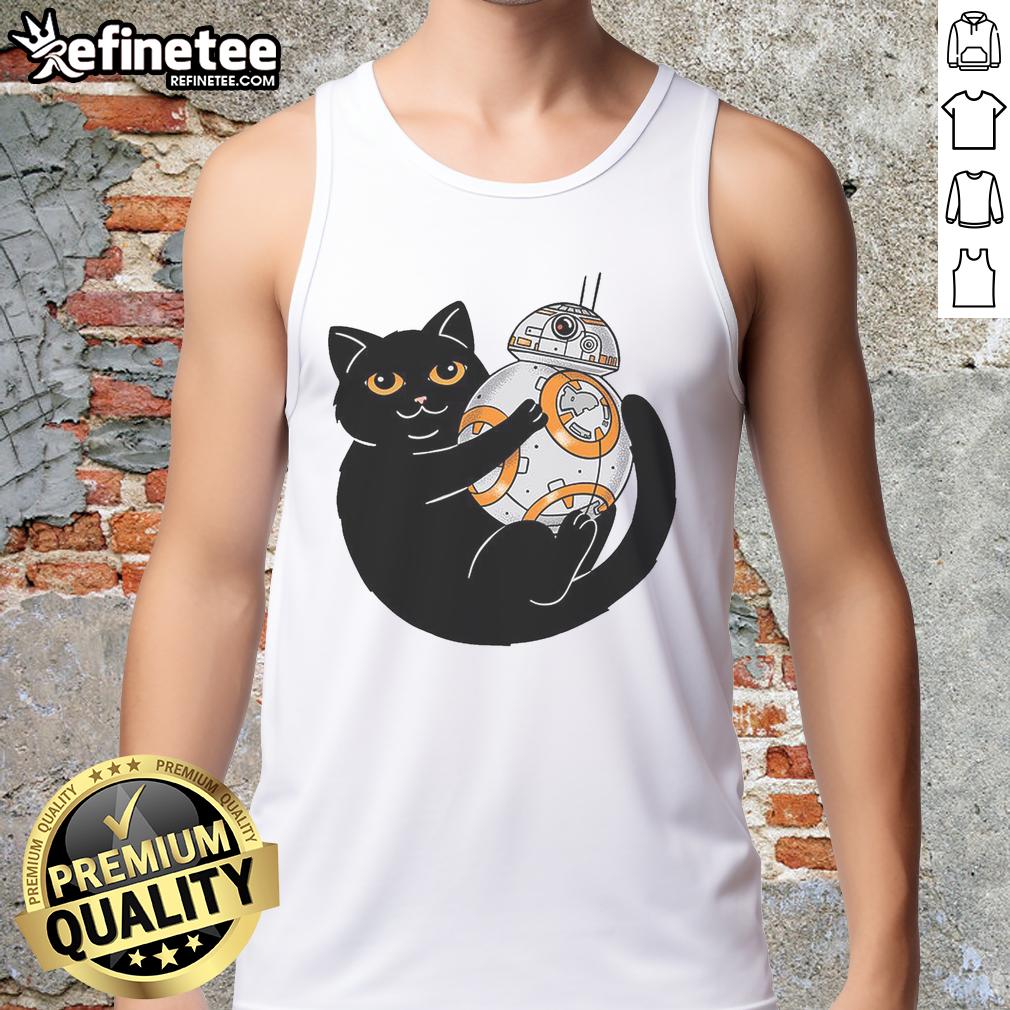 original-cat-and-droid-star-wars-tank-top Original Cat and Droid Star Wars tank top featuring a playful design for fans of sci-fi and feline art.