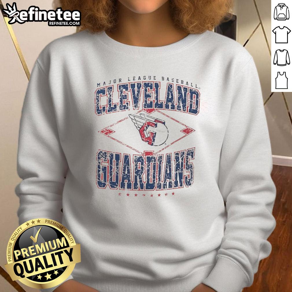 original-cleveland-guardians-major-league-baseball-cooperstown-diamond-sweatshirt Original Cleveland Guardians Major League Baseball Cooperstown Diamond Sweatshirt in navy blue, featuring logo.