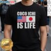Alt Text: Original Coco Ichi Is Life T-Shirt featuring American and Japan flags, perfect for fans of both cultures.