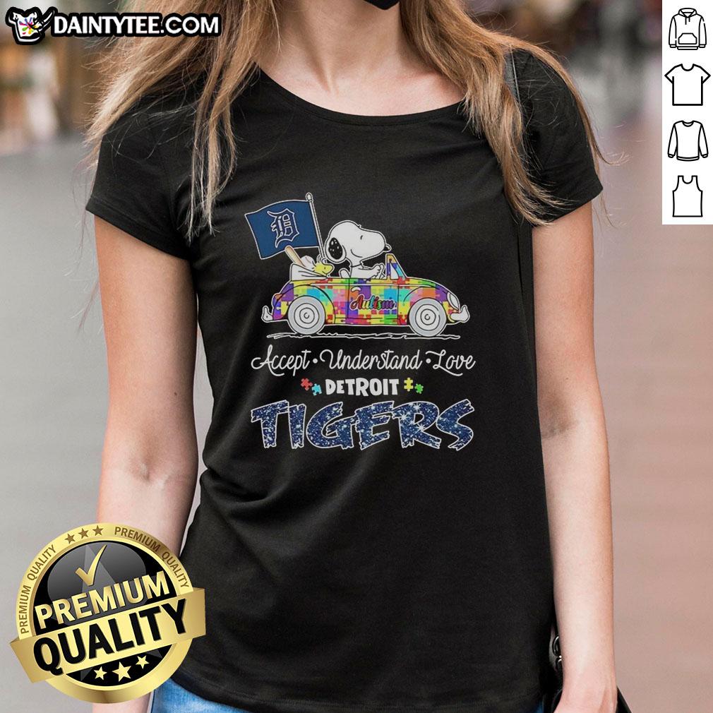 original-detroit-tigers-x-snoopy-and-woodstock-driving-car-accept-understand-love-ladies-tee Original Detroit Tigers X Snoopy and Woodstock driving car graphic on a ladies tee, promoting love and acceptance.
