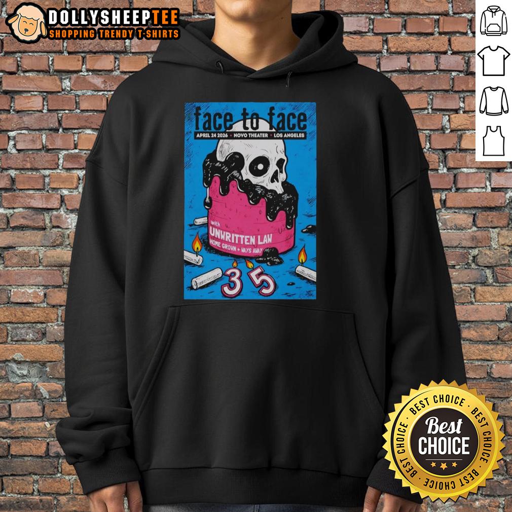 Original Face To Face Apr 24 2026 In Los Angeles Ca Poster Hoodie Original Face to Face April 24, 2026 Los Angeles CA poster hoodie featuring vibrant graphic design and event details.