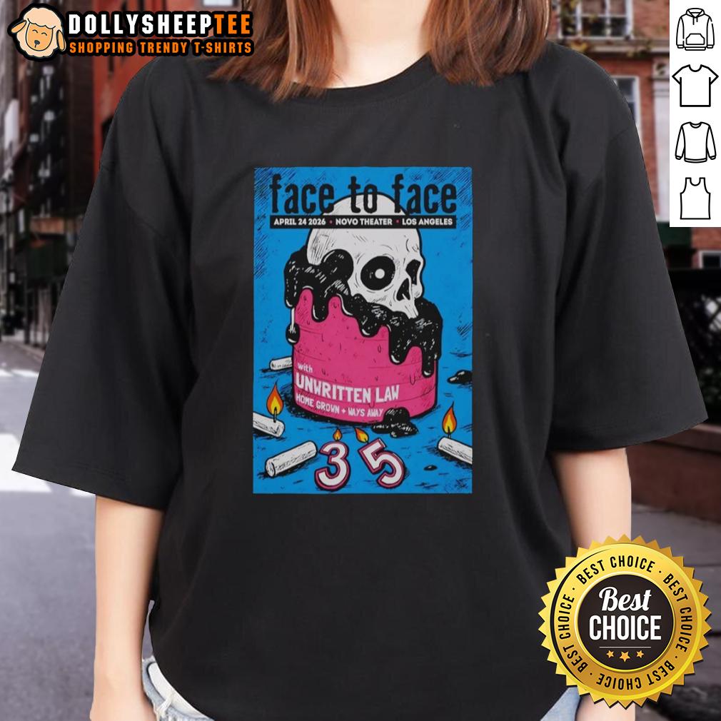 Original Face To Face Apr 24 2026 In Los Angeles Ca Poster Ladies Tee Original Face to Face April 24, 2026 poster for Los Angeles, CA, featuring stylish ladies' tee design.