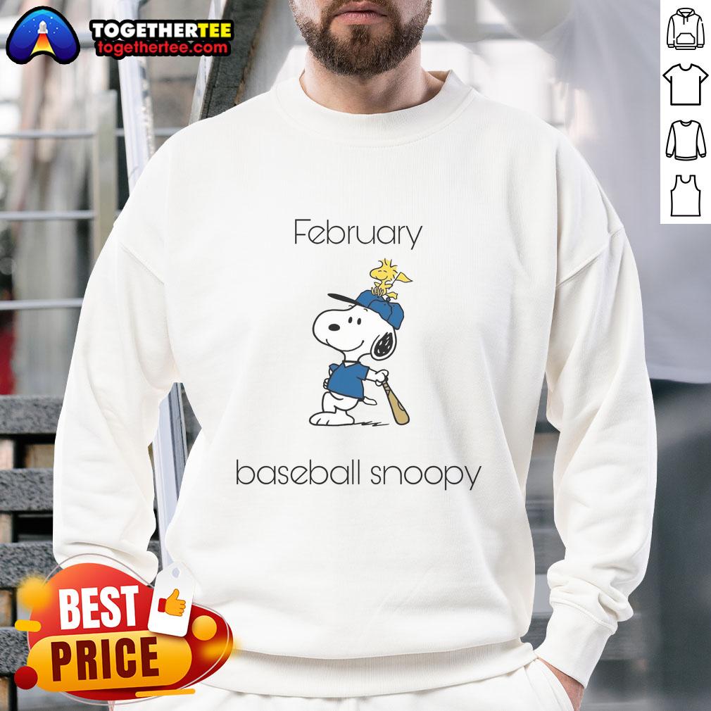 Original February Baseball Snoopy Woodstock Sweatshirt Original February Baseball Snoopy Woodstock sweatshirt featuring vibrant graphics of Snoopy and Woodstock.