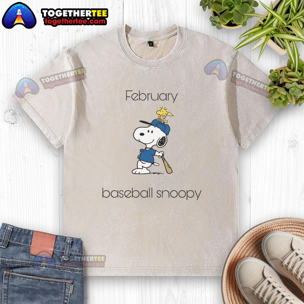 Original February Baseball Snoopy Woodstock Washed T Shirt Original February baseball Snoopy Woodstock washed t-shirt featuring vibrant graphics and soft fabric for comfort.