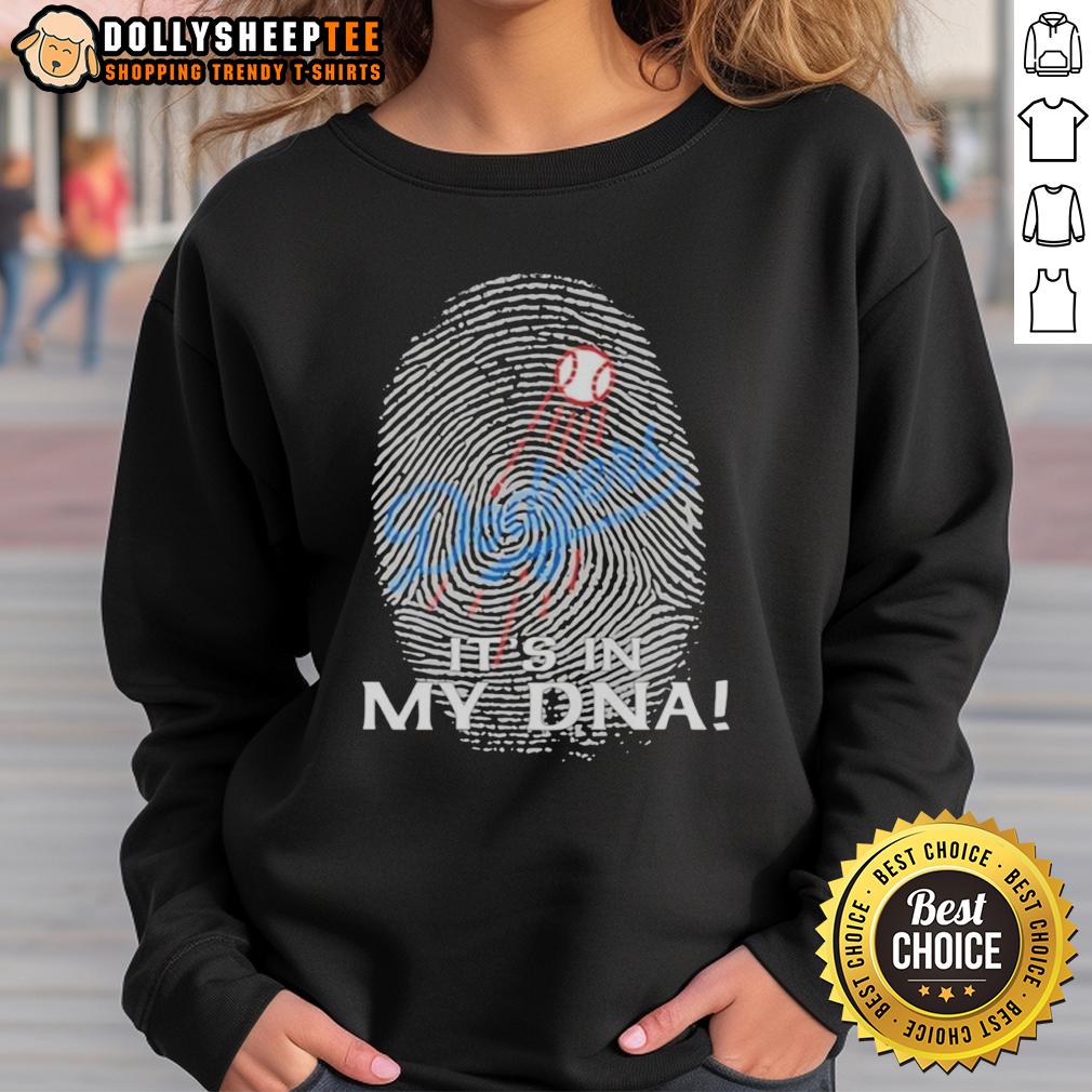 Original Los Angeles Dodgers Mlb It'S In My Dna Fingerprint Sweatshirt Original Los Angeles Dodgers MLB sweatshirt featuring 'It's In My DNA' design, perfect for fans and stylish comfort.