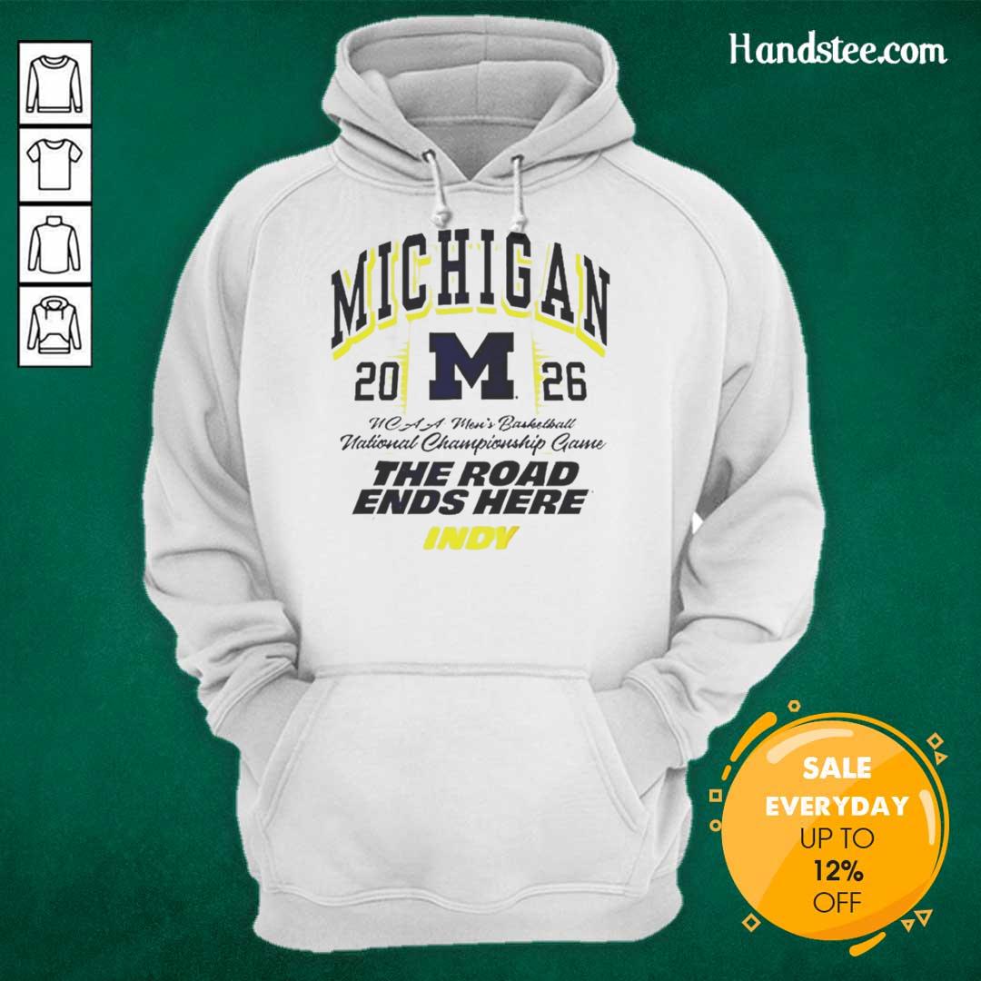 original-michigan-wolverines-2026-ncaa-mens-basketball-national-champions-cup-the-road-ends-here-hoodie Original Michigan Wolverines 2026 NCAA Men's Basketball National Champions Cup hoodie, featuring 'The Road Ends Here' design.