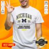 Alt Text: Original Michigan Wolverines 2026 NCAA Men's Basketball National Champions cup graphic on 'The Road Ends Here' T-Shirt.