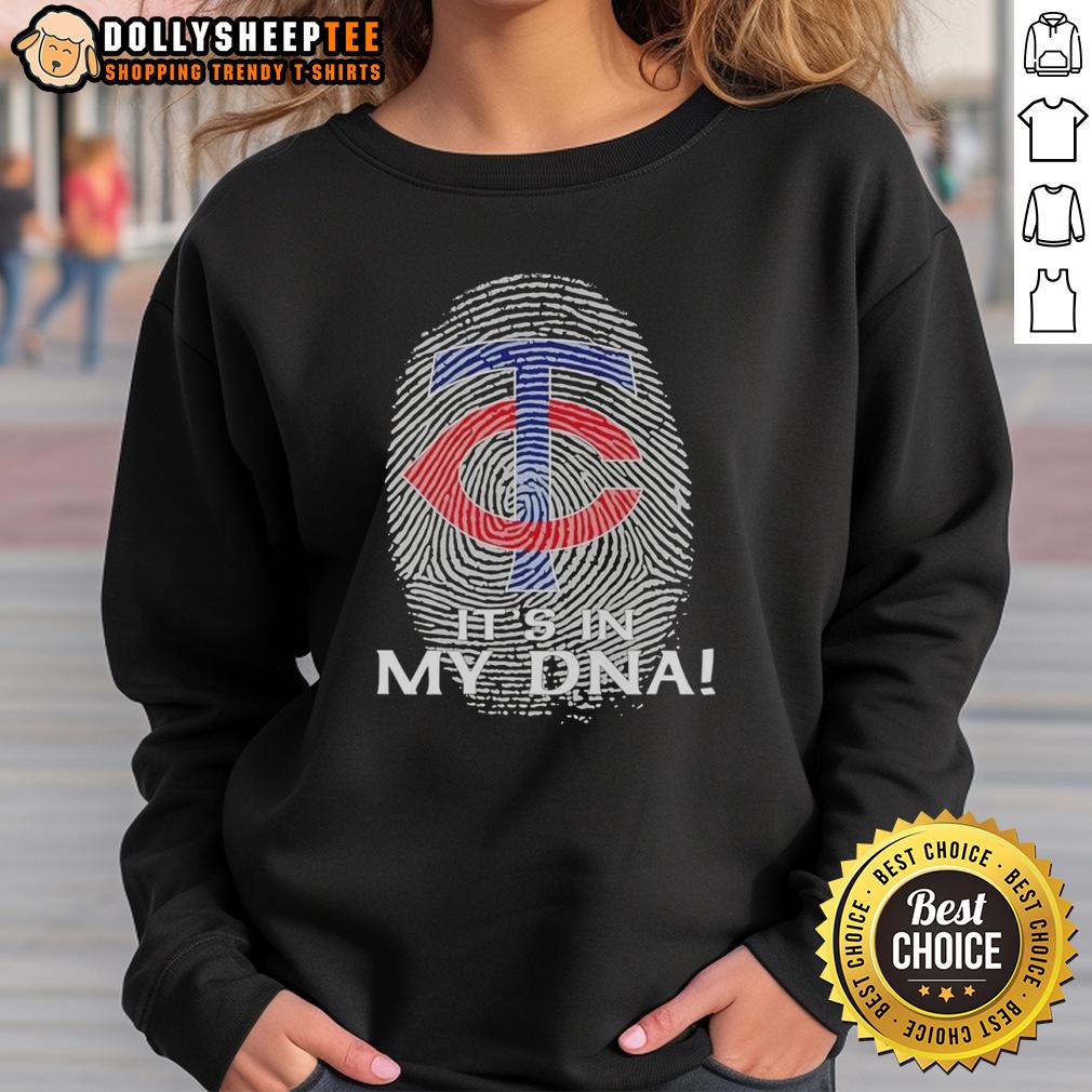 Original Minnesota Twins Baseball It'S In My Dna Fingerprint Sweatshirt Original Minnesota Twins Baseball sweatshirt featuring 'It's In My DNA' fingerprint design, perfect for fans.