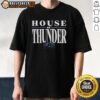 Alt Text: Original OKC Thunder Game 1 Playoff T-Shirt featuring team colors and logo, perfect for fans celebrating the playoffs.