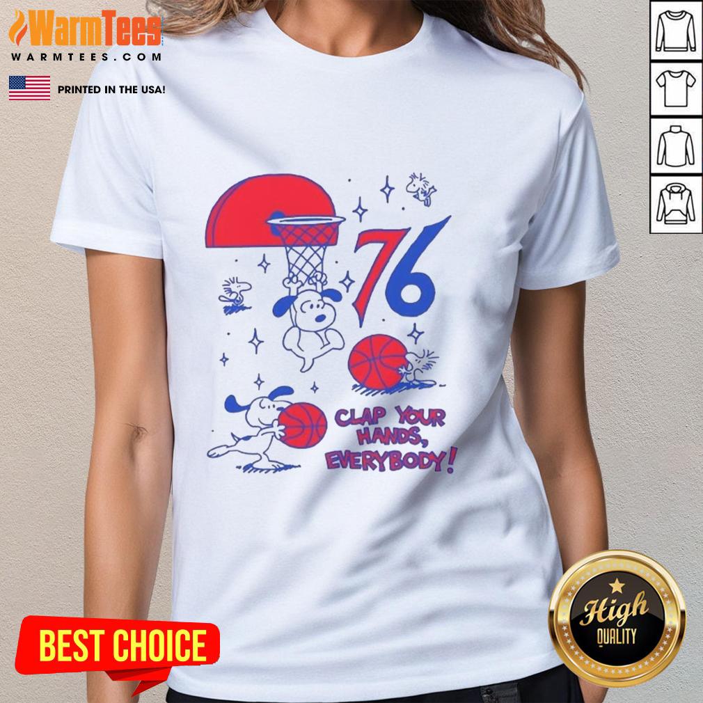 original-philadelphia-76ers-x-snoopy-and-woodstock-clap-your-hands-everybody-ladies-tee Original Philadelphia 76ers X Snoopy and Woodstock 'Clap Your Hands Everybody' Ladies Tee, vibrant design showcasing team spirit.