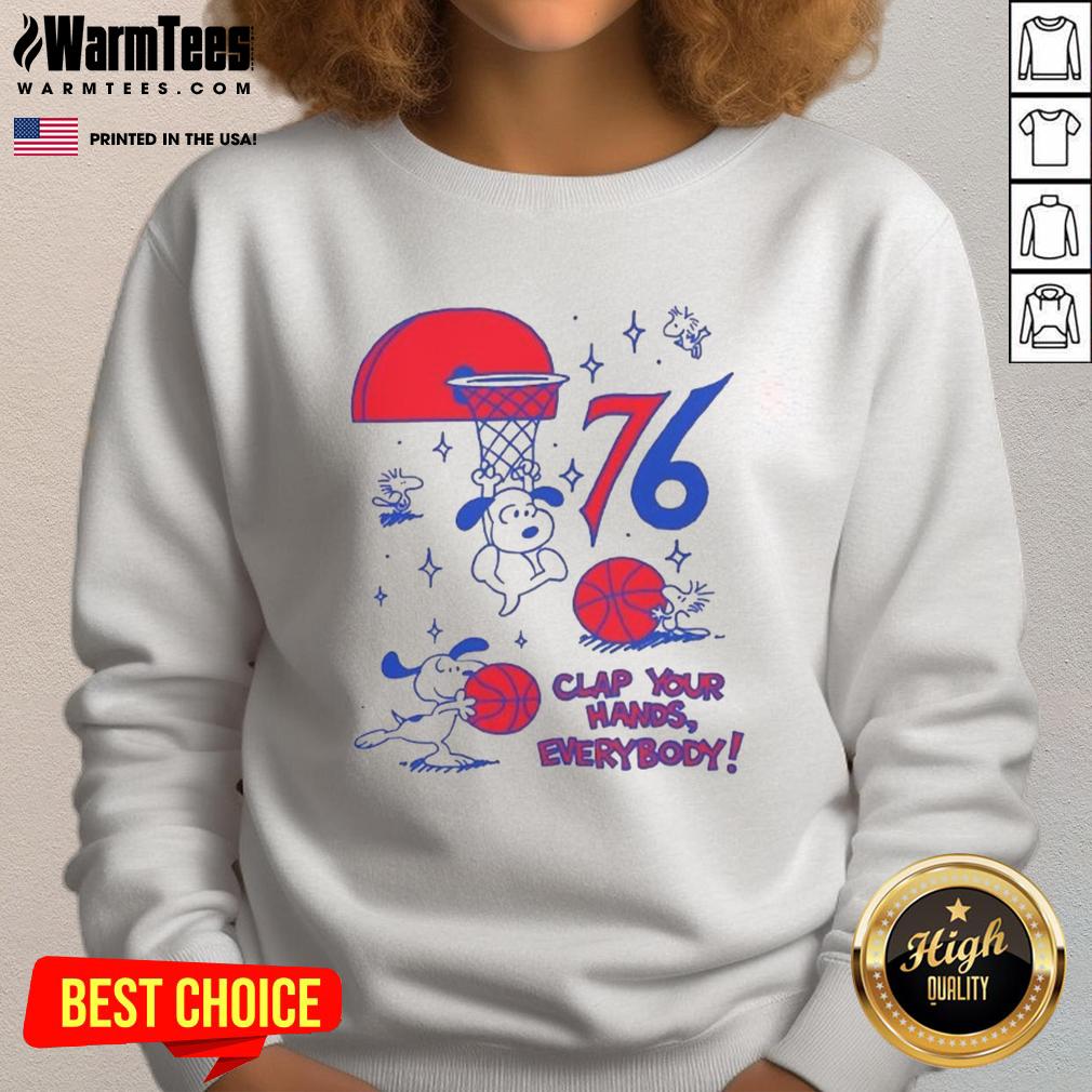 original-philadelphia-76ers-x-snoopy-and-woodstock-clap-your-hands-everybody-sweatshirt Original Philadelphia 76ers X Snoopy and Woodstock 'Clap Your Hands Everybody' sweatshirt featuring vibrant team colors.