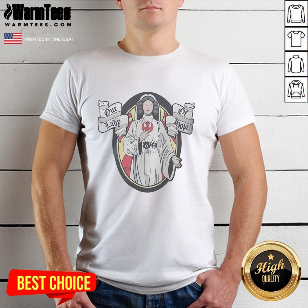 original-princess-leia-from-star-wars-our-lady-of-hope-t-shirt-1 Original Princess Leia from Star Wars Our Lady Of Hope T-Shirt featuring a vibrant graphic design and stylish fit.