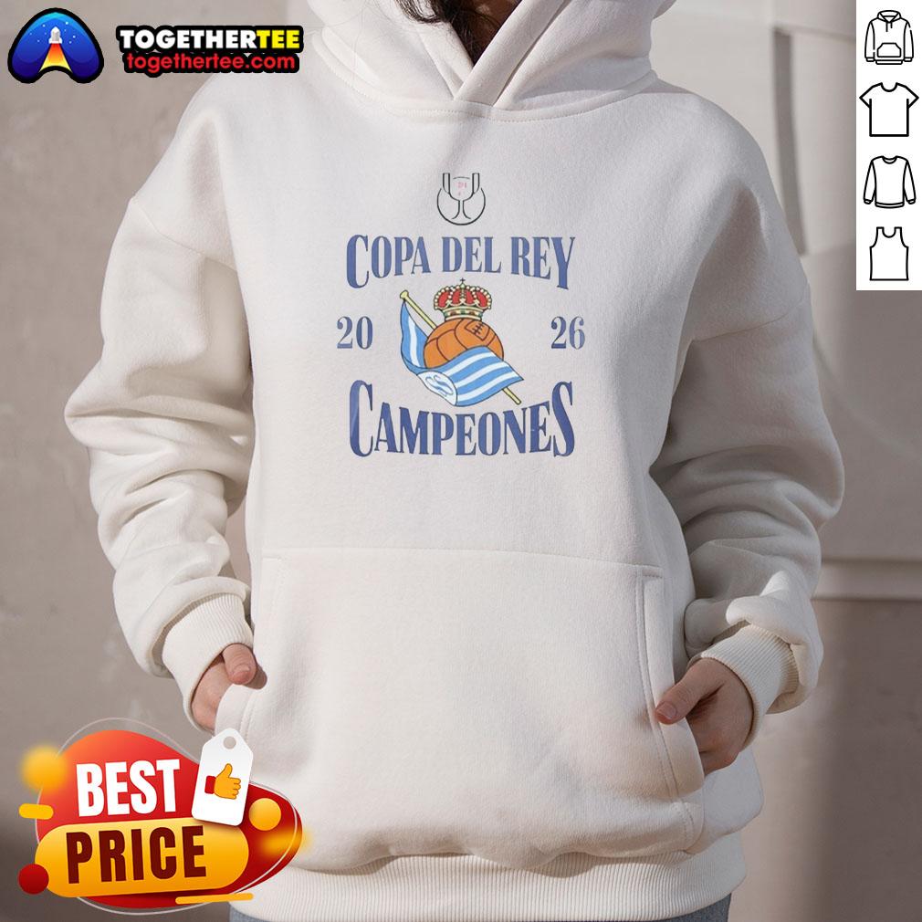 Original Real Sociedad Copa Del Rey Campeones 2026 Hoodie Original Real Sociedad Copa del Rey Campeones 2026 hoodie featuring team logo and vibrant colors, perfect for fans.
