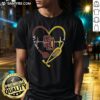 Alt Text: Original San Diego Padres Heart And Soul t-shirt featuring a stethoscope and heartbeat design, perfect for fans.