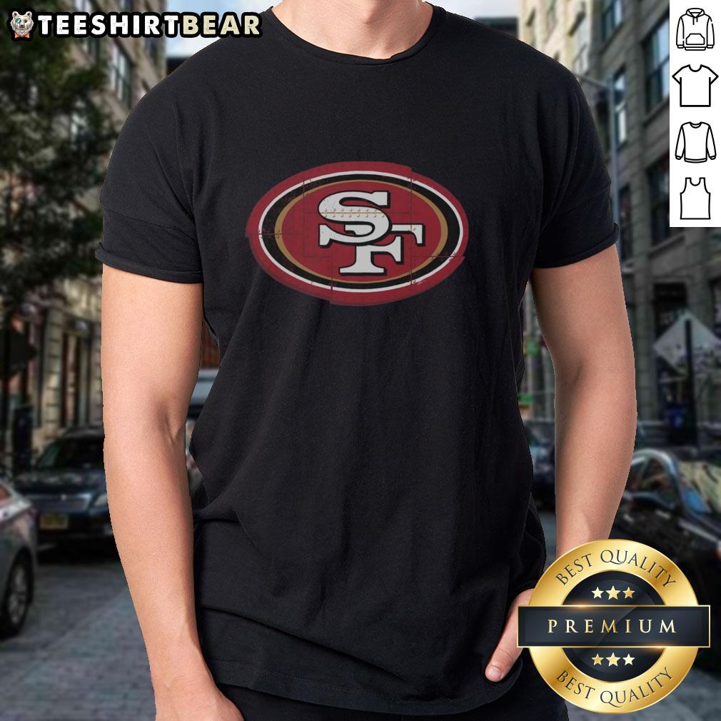 original-san-francisco-49ers-rivet-logo-t-shirt-1 Alt Text: Original San Francisco 49ers Rivet Logo T-Shirt featuring a bold team logo on a stylish fabric background.