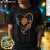 Alt Text: Original San Francisco Giants Heart And Soul t-shirt featuring a stethoscope and heartbeat design, perfect for fans.
