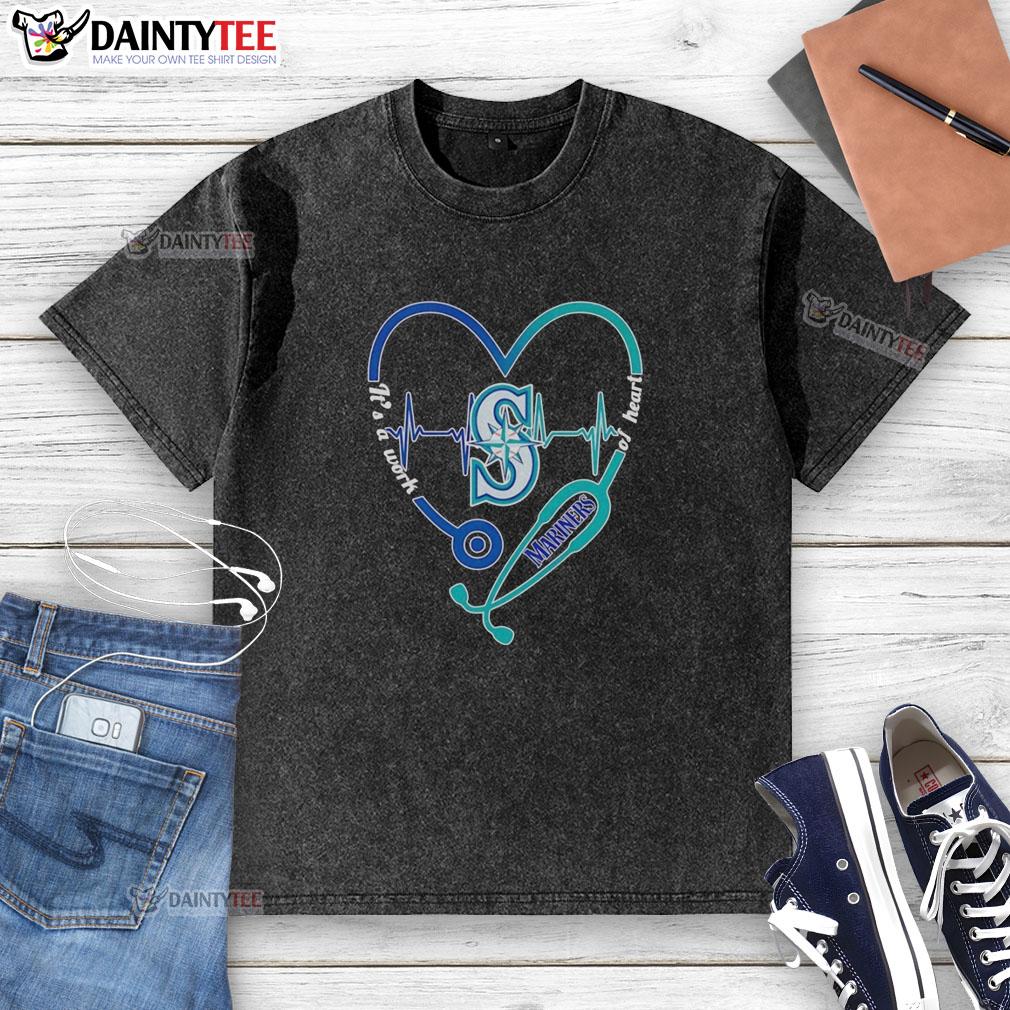 original-seattle-mariners-heart-and-soul-its-a-work-of-heart-stethoscope-and-heartbeat-shape-washed-t-shirt Alt Text: Original Seattle Mariners Heart and Soul washed t-shirt featuring a stethoscope and heartbeat design.