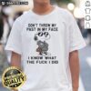Original Snoopy T-Shirt with 'Don't Throw My Past In My Face' quote, perfect for casual wear and nostalgia fans.