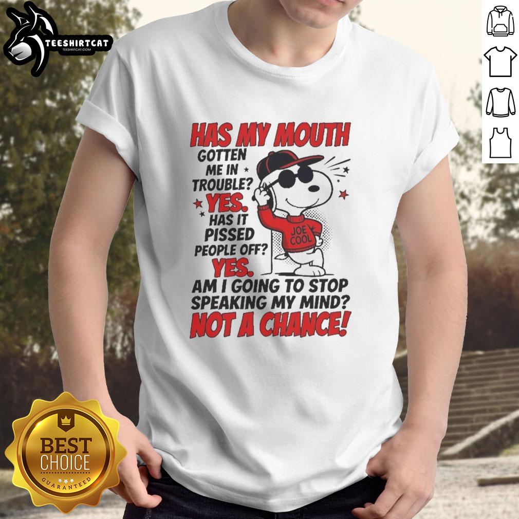 original-snoopy-wearing-red-hoodie-joe-cool-has-my-mouth-gotten-me-in-trouble-yes-it-pissed-people-off-t-shirt Original Snoopy in red hoodie with 'Joe Cool' text on T-shirt, showcasing playful design that sparks conversation.