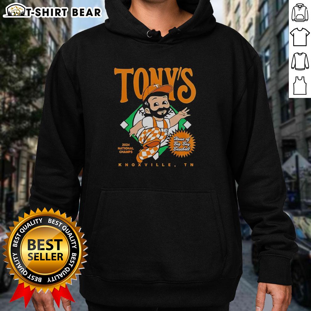Original Tony's Tennessee Volunteers 2026 National Champions Home Of Big Boy Baseball Hoodie Alt Text: Original Tony's Tennessee Volunteers 2026 National Champions hoodie featuring Big Boy Baseball design.