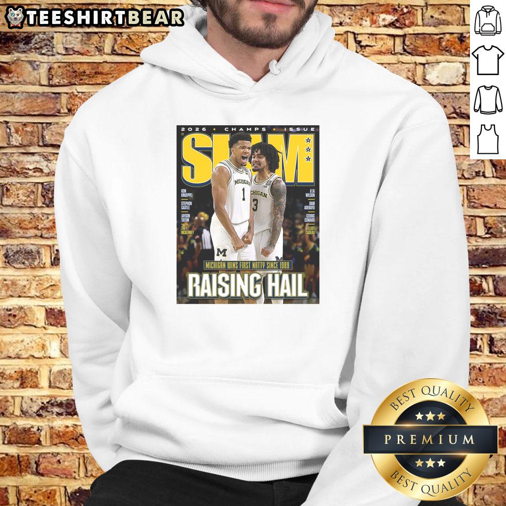 original-trey-mckenney-elliot-cadeau-michigan-wolverines-2026-mens-basketball-slam-261-magazine-hoodie Original Trey McKenney Elliot Cadeau Michigan Wolverines 2026 Men's Basketball Slam 261 Magazine Hoodie on display.