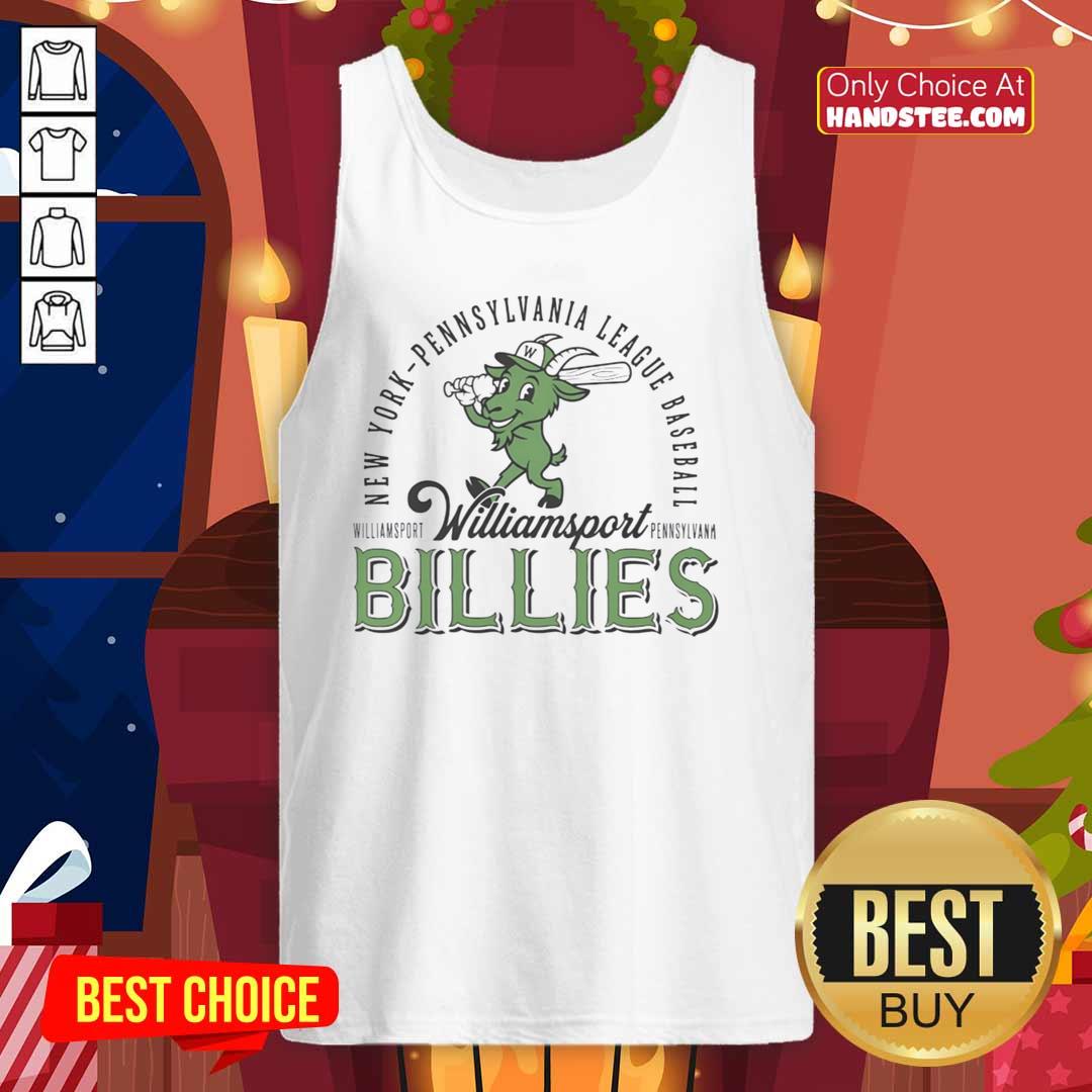 original-williamsport-billies-new-york-pennsylvania-league-baseball-mascot-tank-top Alt Text: Original Williamsport Billies New York Pennsylvania League baseball mascot tank top featuring vibrant team colors.