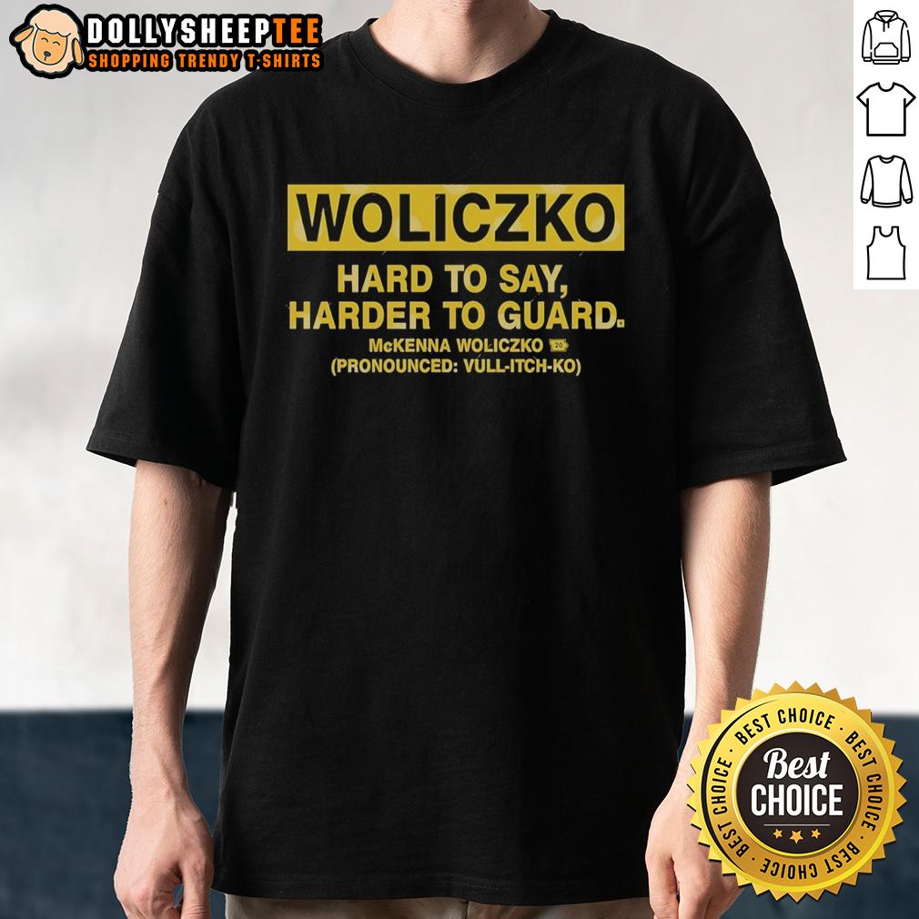 Original Woliczko Hard To Say Harder To Guard Mckenna Woliczko Pronounced T-Shirt Original Woliczko Hard To Say Harder To Guard T-Shirt featuring McKenna Woliczko's name and unique design.