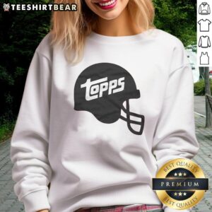 Stylish Nice Topps football helmet sweatshirt featuring a vibrant design, perfect for sports enthusiasts and casual wear.