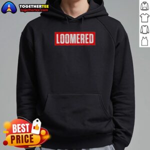 Stylish Premium Loomered Logo Hoodie in black, featuring a modern design and comfortable fit, perfect for casual wear.