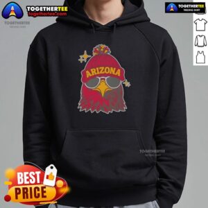 Awesome Arizona Cardinals football mascot graphic hoodie featuring vibrant design and team colors for fans.