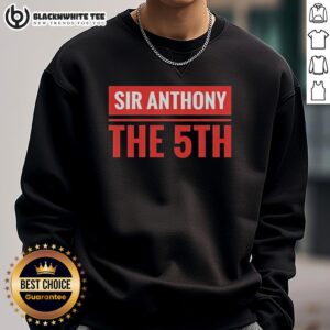 Awesome Sir Anthony the 5th Stacked Block Sweatshirt featuring a stylish design in vibrant colors for casual wear.