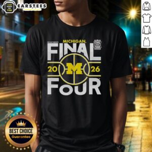 Good Michigan Wolverines NCAA Final Four 2026 Men's March Madness T-Shirt showcasing team pride and tournament spirit.