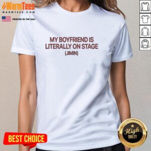Jimin performing on stage in a ladies tee, showcasing my boyfriend's talent and style at the concert.