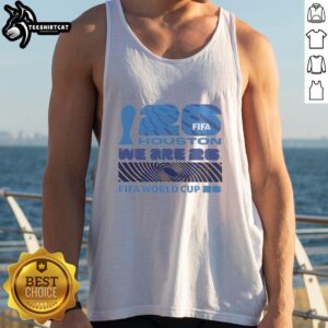 Premium Houston We Are 26 FIFA World Cup 2026 tank top in vibrant colors, perfect for soccer fans and summer wear.