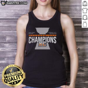Nice Kansas City Mavericks 2026 Brabham Cup Champions Trophy tank top featuring team logo and vibrant design.