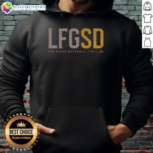 Stylish Hot LFGSD San Diego baseball hoodie in navy blue, perfect for fans and casual wear.