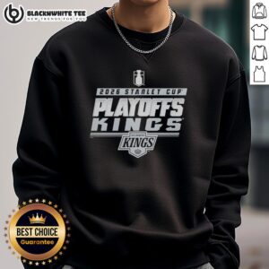Alt Text: Stylish Nice Los Angeles Kings Stanley Cup Playoffs 2026 sweatshirt featuring team logo and vibrant colors.