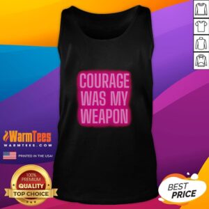 Good Courage Was My Weapon light neon tank top displayed on a mannequin, showcasing vibrant colors and trendy design.