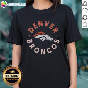 Top Denver Broncos Circle Ladies Tee featuring team logo on a stylish women's shirt, perfect for game day.