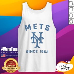 Premium New York Mets Cooperstown Duster Tank Top in navy blue, featuring vintage team logo for stylish summer wear.