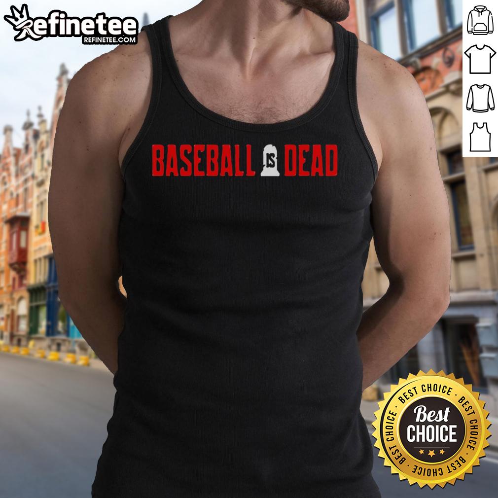 premium-2026-baseball-is-dead-logo-black-tank-top Premium 2026 Baseball is Dead logo on a stylish black tank top, perfect for sports enthusiasts and casual wear.