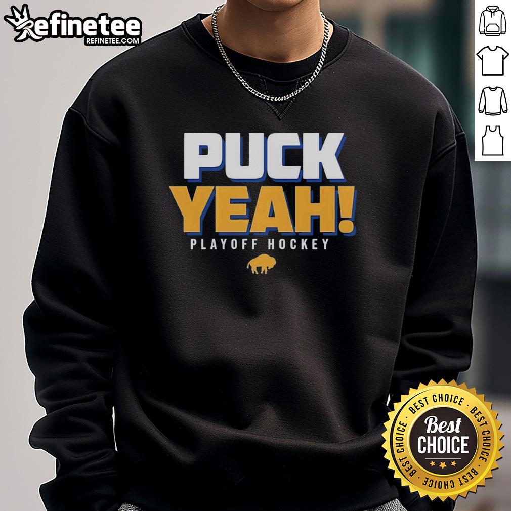 premium-buffalo-sabres-puck-yeah-playoffs-hockey-2026-logo-sweatshirt Premium Buffalo Sabres 'Puck Yeah' Playoffs 2026 Hockey Logo Sweatshirt featuring vibrant team colors and design.