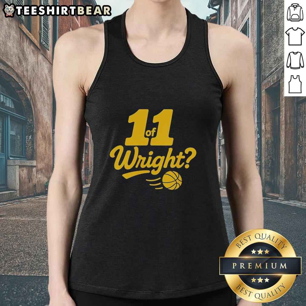 premium-chazadi-11-of-wright-iowa-hawkeyes-basketball-tank-top Alt Text: Premium Chazadi 11 of Wright Iowa Hawkeyes basketball tank top featuring team colors and logo design.