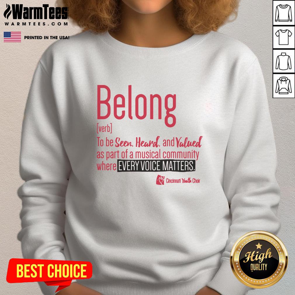 premium-cincinnati-youth-choir-belong-sweatshirt Premium Cincinnati Youth Choir Belong Sweatshirt featuring a stylish design, perfect for choir members and supporters.