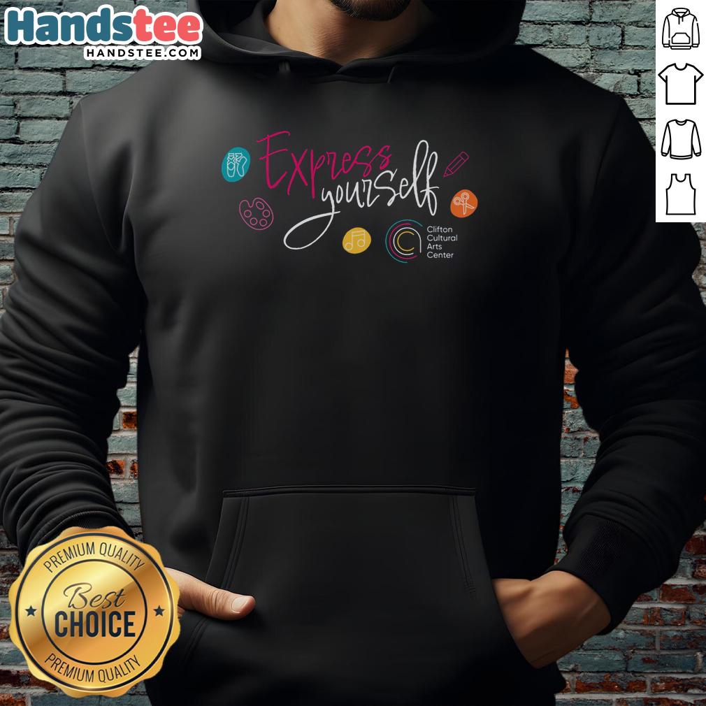 premium-clifton-cultural-arts-center-hoodie Stylish Premium Clifton Cultural Arts Center hoodie in black, featuring logo and comfortable design for arts enthusiasts.