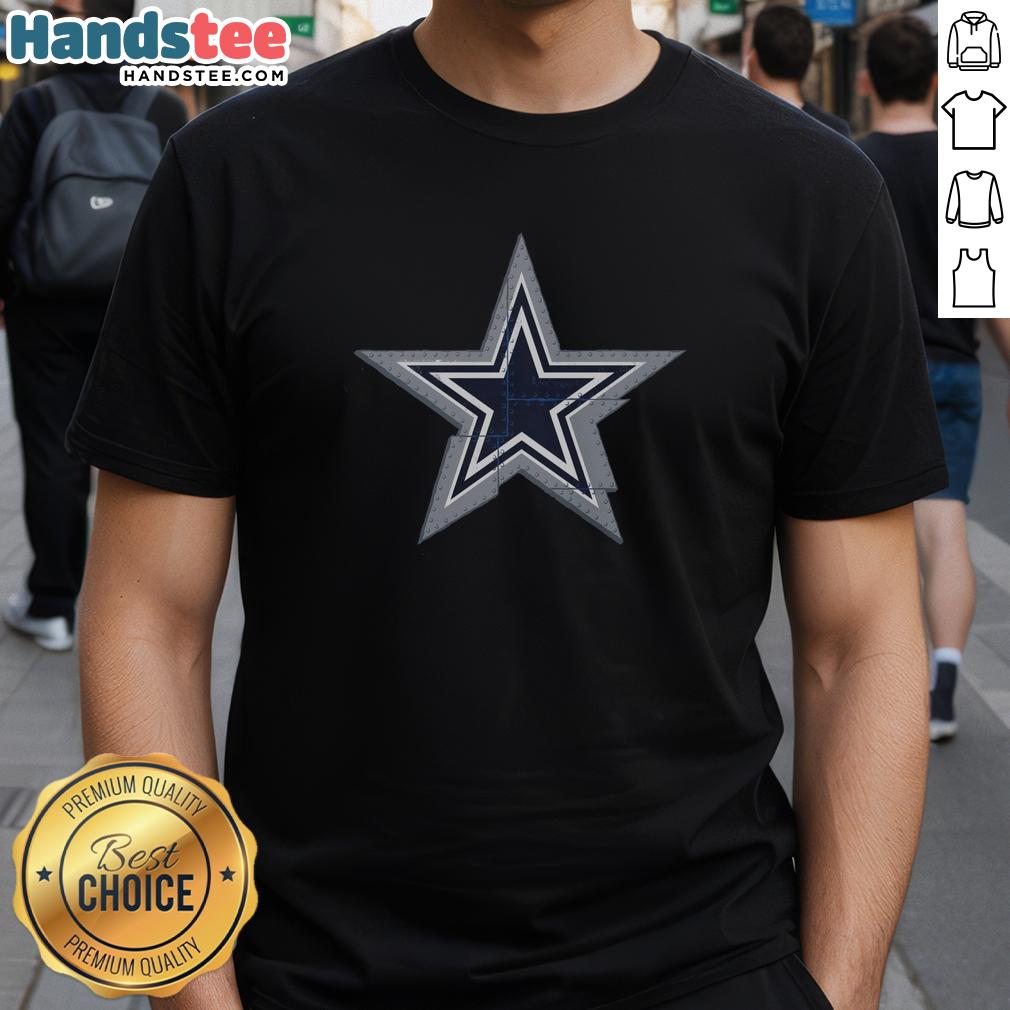 premium-dallas-cowboys-rivet-logo-t-shirt Alt Text: Premium Dallas Cowboys Rivet Logo T-Shirt featuring a bold team logo, perfect for fans and stylish game day wear.