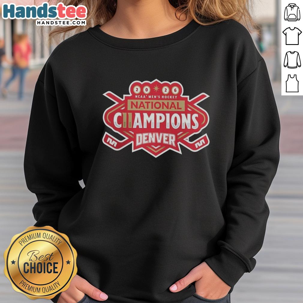 premium-denver-pioneers-2026-ncaa-frozen-four-mens-ice-hockey-national-champions-sweatshirt Premium Denver Pioneers 2026 NCAA Frozen Four men's ice hockey national champions sweatshirt showcased on a neutral background.