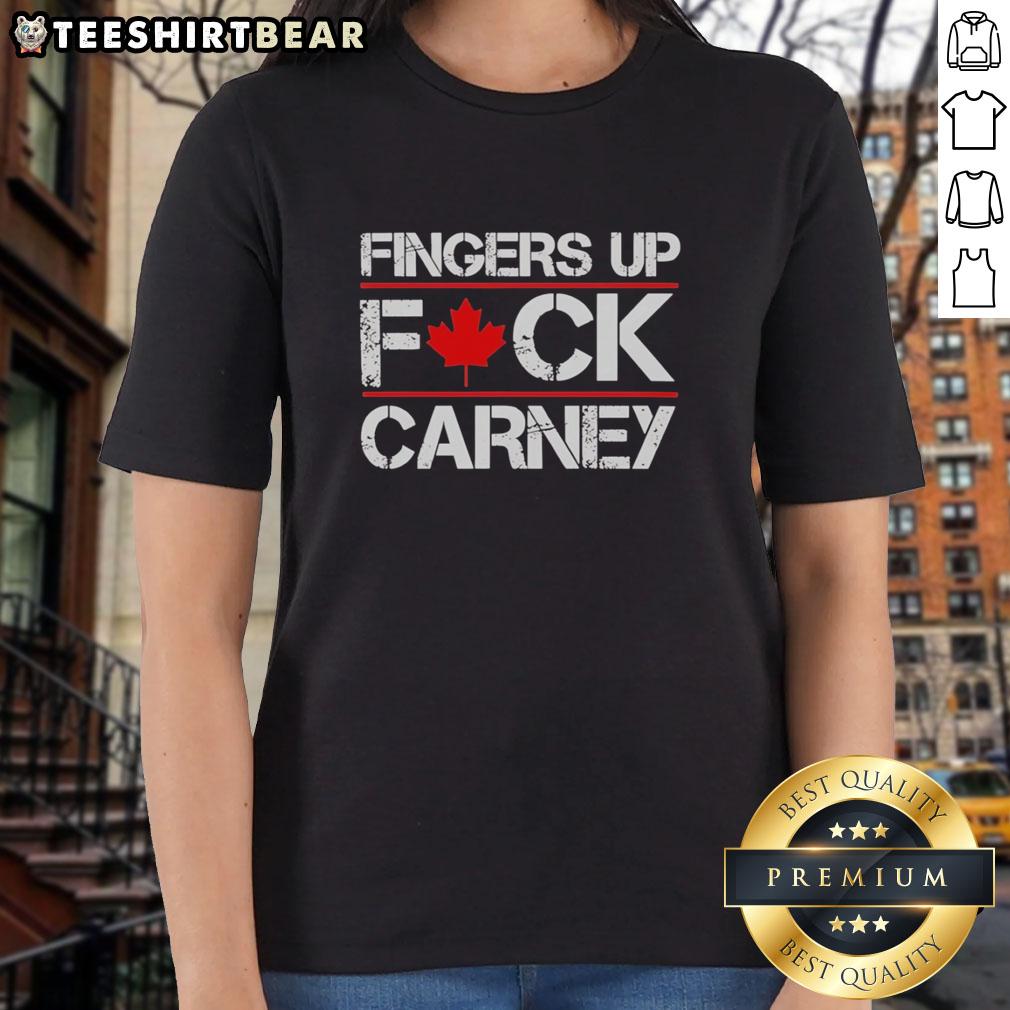 premium-fingers-up-fck-carney-ladies-tee Premium Fingers Up F*ck Carney Ladies Tee featuring bold graphic design on a stylish women's shirt.