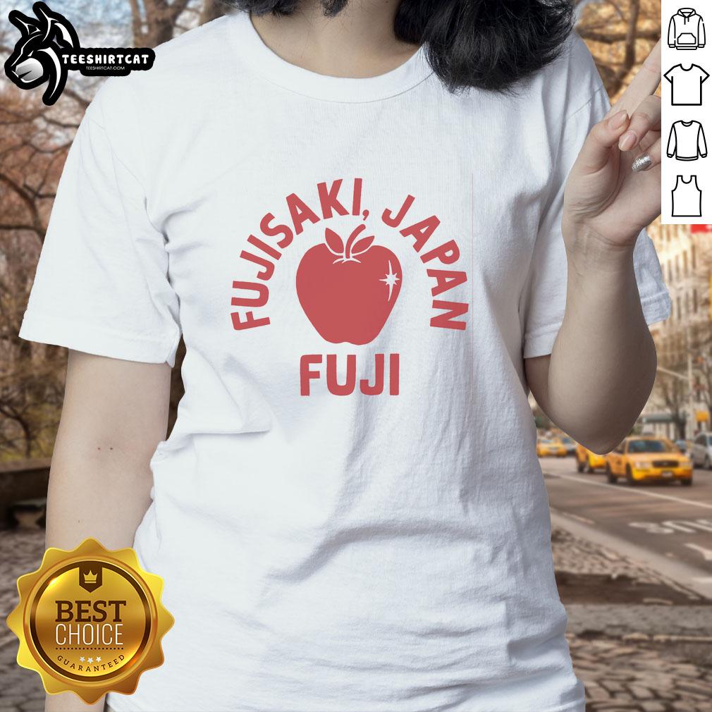 premium-fuji-apple-fujisaki-japan-ladies-tee Premium Fuji Apple t-shirt for ladies featuring Fujisaki, Japan design, perfect for casual wear and apple lovers.
